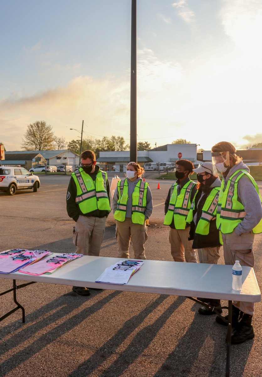 AmeriCorps team in the NCCC program serving at a vaccination center in West Virginia. 