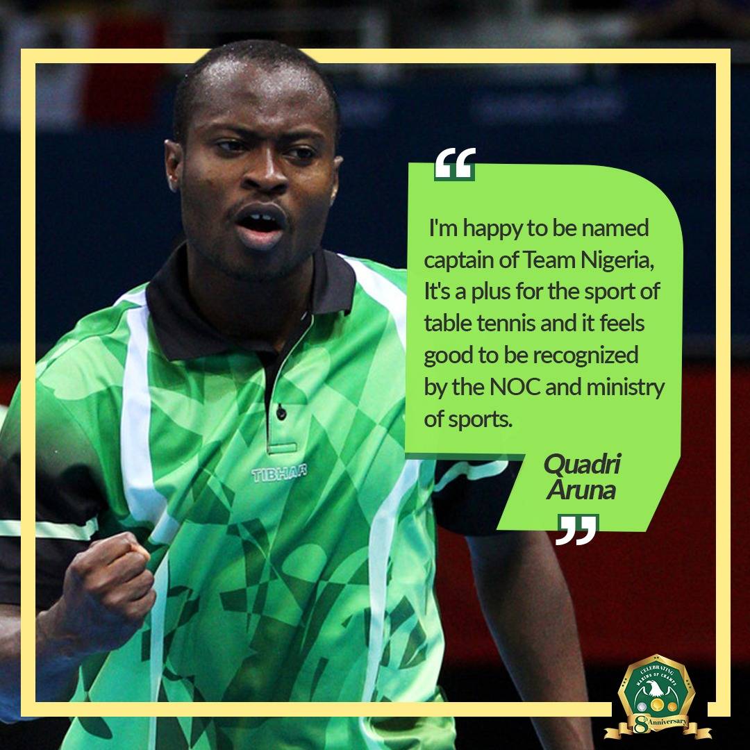 Making of Champions on Twitter: "Let's hear from #TeamNaija captain Quadri Aruna on what it means being his country's captain at #Tokyo2020. Did you know his first name is Quadri and not