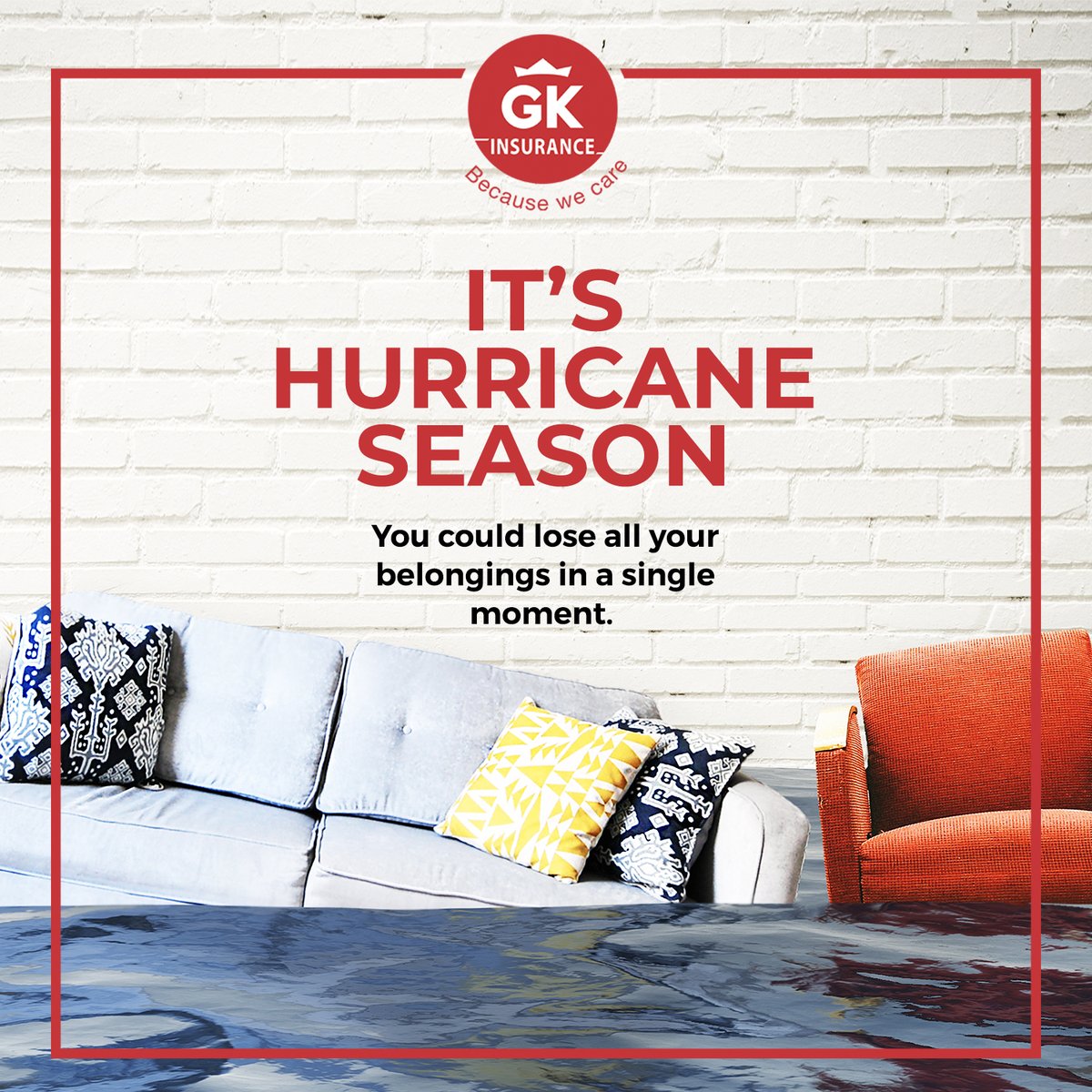 GKInsurance_ja's tweet photo. We still have a few months left in the 2021 Atlantic Hurricane Season. Is your home covered in the event of a flood or other damages from natural disasters?
Don’t wait to get covered. Visit https://t.co/kc2SNAHOmj to find out more.
#GKInsurance #HomeInsurance #OneGKFG https://t.co/R8QSHDZVY8