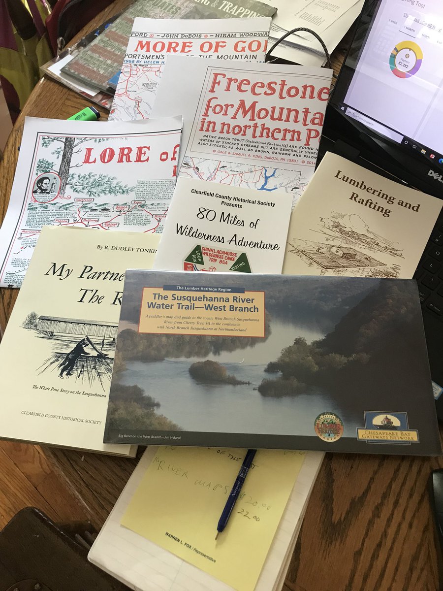 SqSlife's tweet photo. Partnering with the Clearfield County Historical Society on some book and map sales at the @RolandWelker event tomorrow.  @ccbackwoods @ClrfdCtyCom #rockhouse #owtr #riverlife #pawilds https://t.co/IZEZ8YZJyp