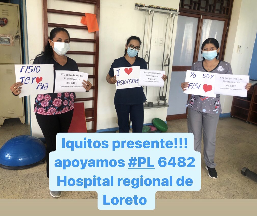Johana31974901's tweet photo. Iquitos Presente!!! Apoyamos #PL6482 #LeyDeFisioterapiaYa Somos profesionales capacitados en primera línea ante esta pandemia!! Que se nos reconozca con nuestra #LeyDeFisioterapiaYa @MirthyVas
@LuisRoelAlva
@Luisrdioses https://t.co/epvfkCRCdD