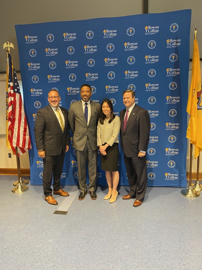 Honored to join <a href="/teachcardona/">Dr. Miguel A. Cardona</a> <a href="/DonaldNorcross/">Congressman Donald Norcross 🇺🇸</a> at <a href="/RowanCollege/">Rowan College</a> today to share how <a href="/NJHigherEd/">NJ Office of the Secretary of Higher Education</a> is trailblazing to improve college access + affordability through #CCOG, #GSG &amp; other equitable initiatives. Excited to partner w/<a href="/usedgov/">U.S. Department of Education</a> to further enhance postsecondary opportunities!