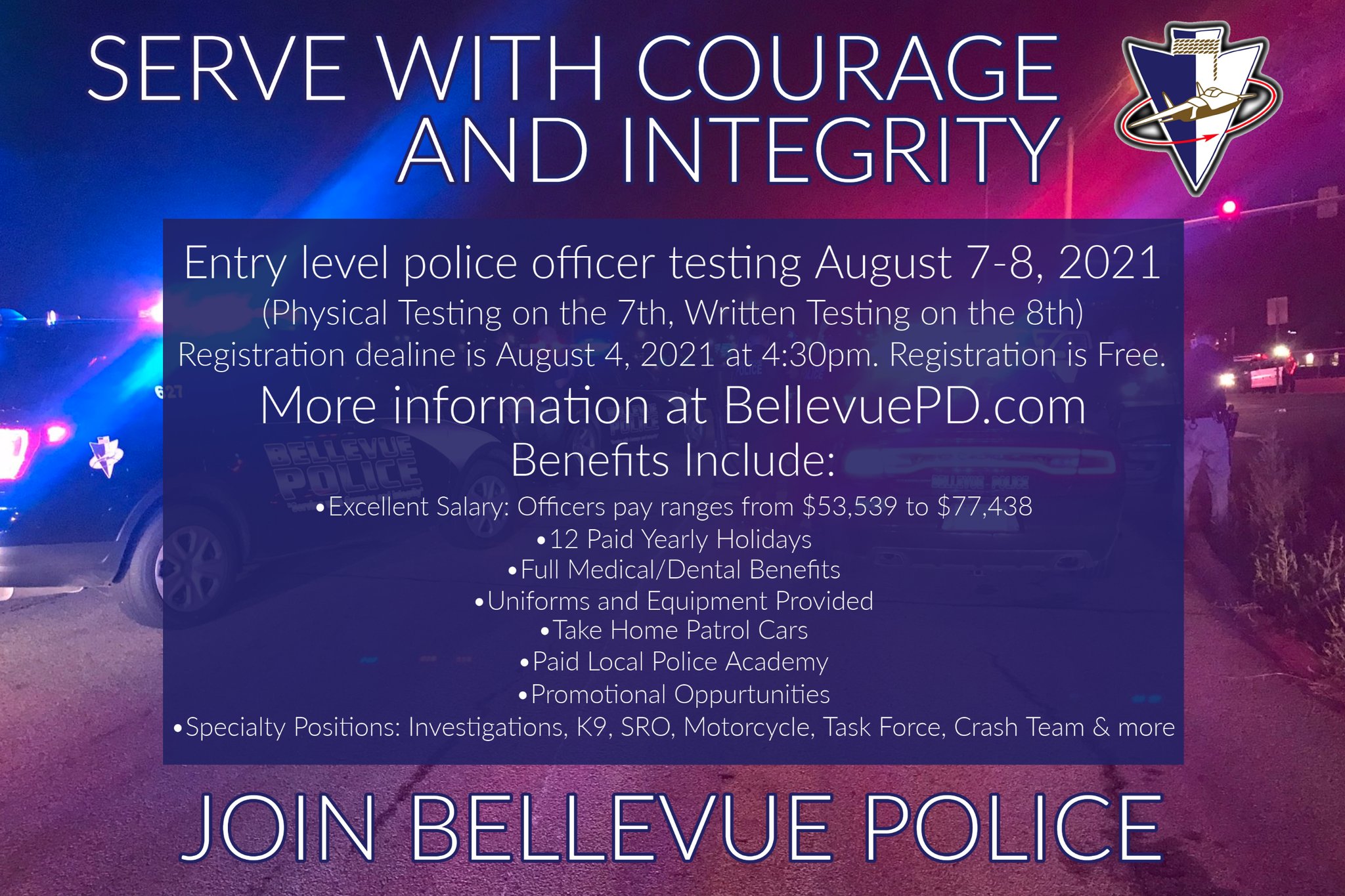 Bellevue Police on Twitter "Ready to start a career in law enforcement