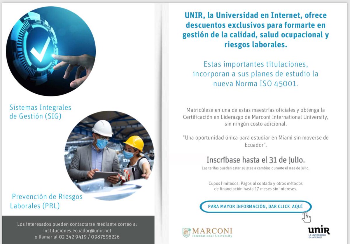 APPSIG_Ecuador's tweet photo. Si quieres crecer, cambiar tus perspectivas y ampliar tus horizontes @UNIRuniversidad  es la respuesta. La mejor experiencia de muchos profesionales. Decídete a crecer!!! https://t.co/WcKx7O9sUU