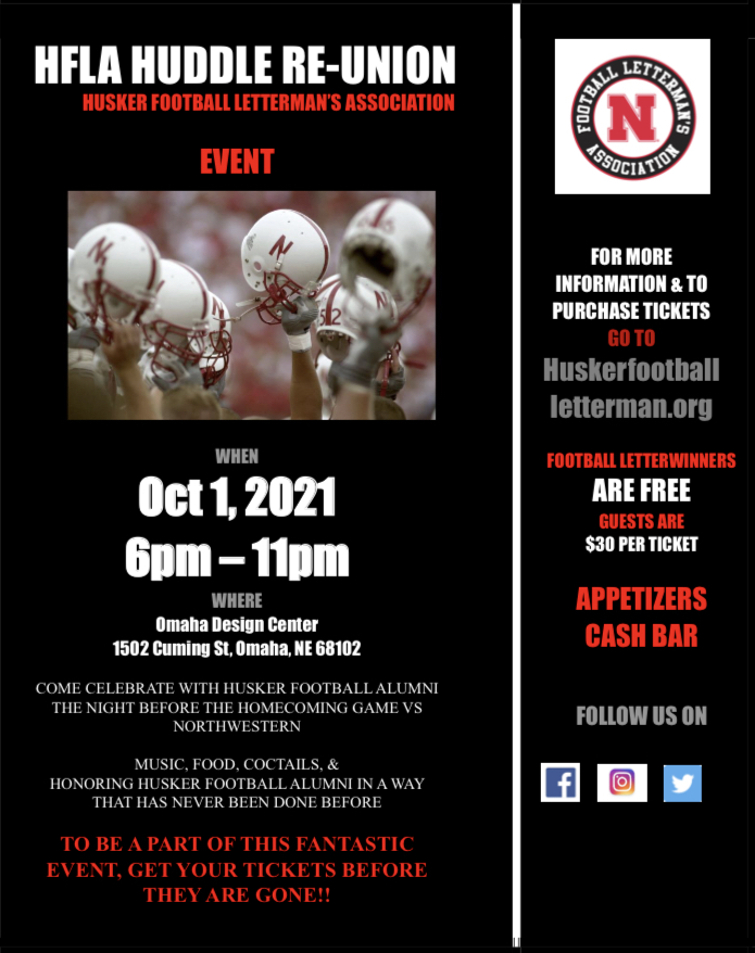 FORMER FOOTBALL PLAYERS &amp; UNL STAFF, DON'T MISS OUT ON THIS EVENT!!