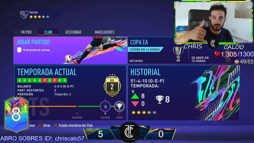 ❤️1.300 GRACIAS ❤️

Na, están zumbados. Gracias.😍

✅Dejamos fut 5-0

✅ Clubes Pro ascenso a 
1ra division 🥇<a href="/TecCaloFIFA/">TecCalo FIFA</a> 

🚀Mañana más y mejor pero nose a qué hora jajaja 

Listo chau 🧉🧉🧉