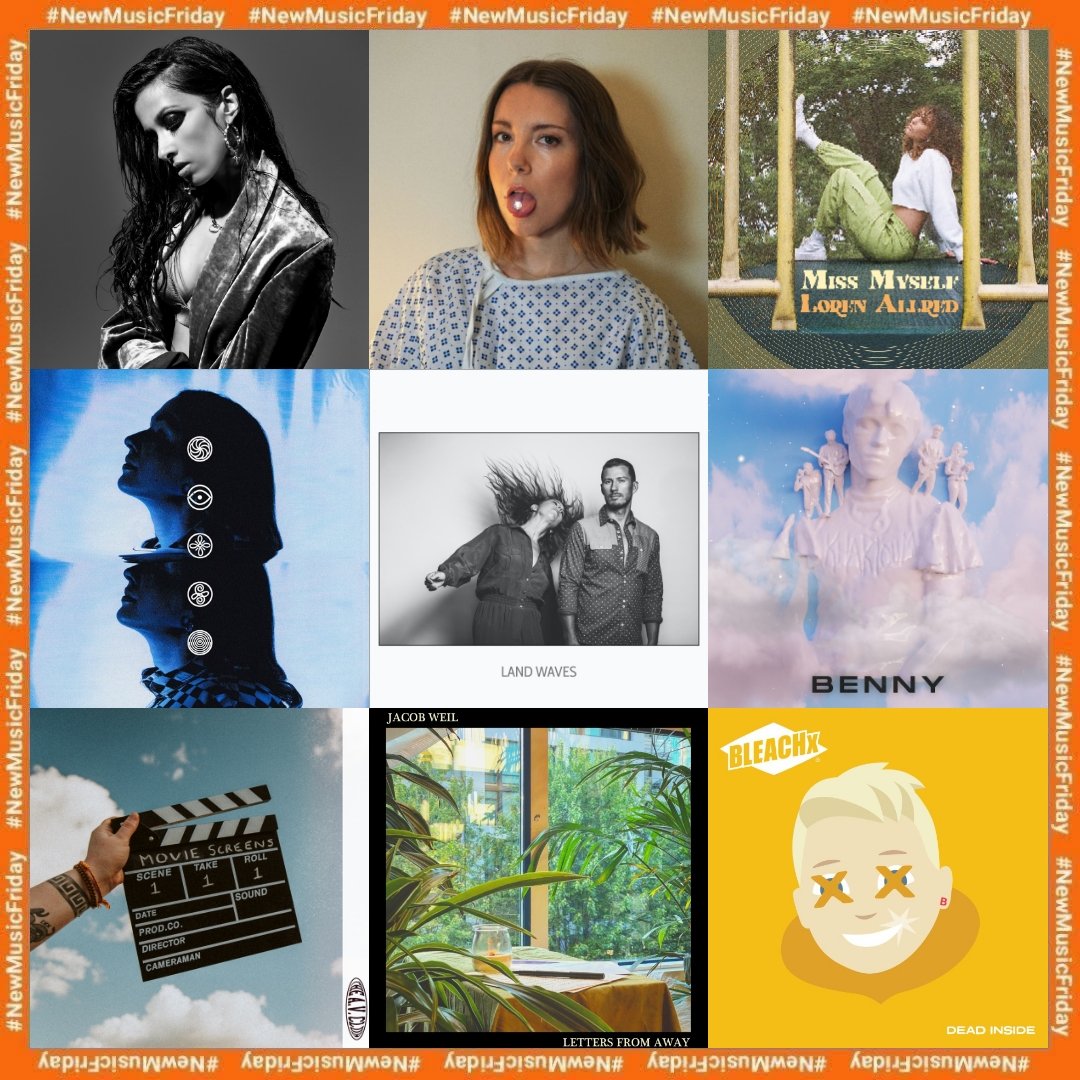 #NewMusicFriday

▪️Anjulie - big bad world
▪️Hillary Capps - nobody told me
▪️Loren Allred - miss myself
▪️KAHLLA - rearview mirror
▪️Hush - land waves
▪️KHARTOUM - BENNY
▪️The A.V. Club - movie screens
▪️Jacob Weil - letter from away
▪️BleachX - dead inside x