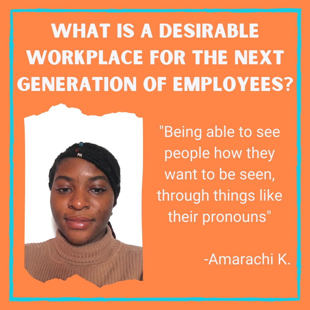 FirstWorkings's tweet image. This week, First Workings Scholars attended our Workplace Diversity Workshop. As part of our larger discussion, we asked students, What does a desirable workplace look like for the next generation of employees? Check out some of their answers! #diversity #equity #inclusion