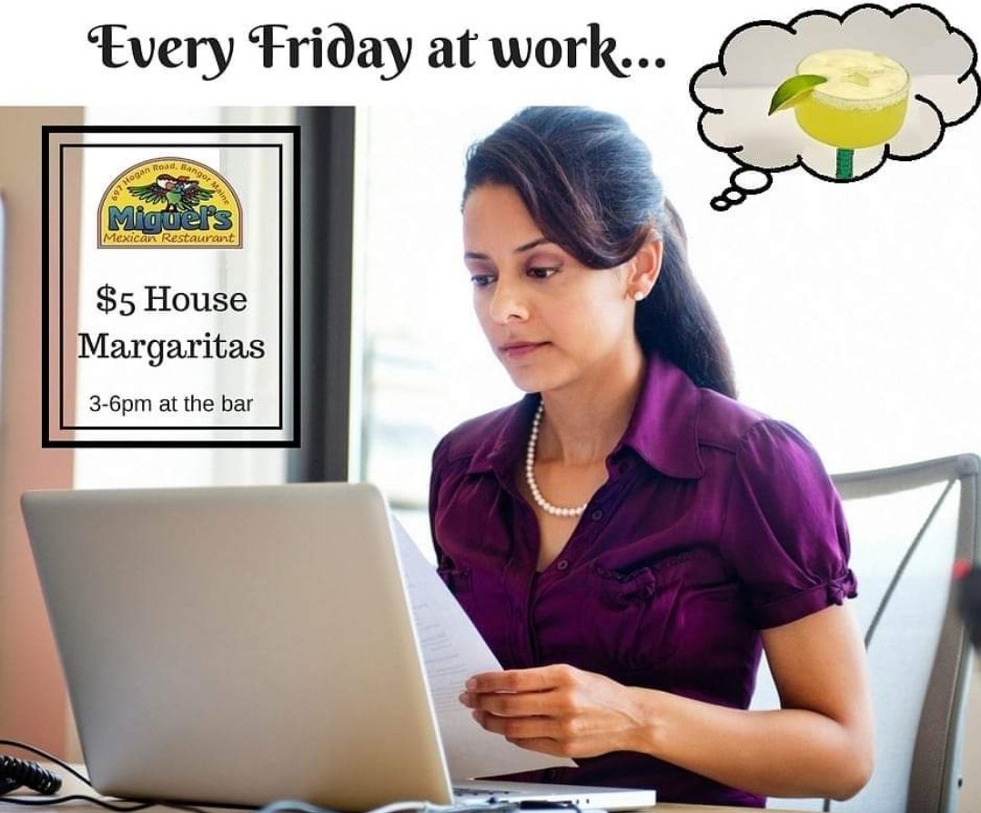 Happy Hour Margarita anyone?
#heybangor #happyhour #margarita #FridayVibes