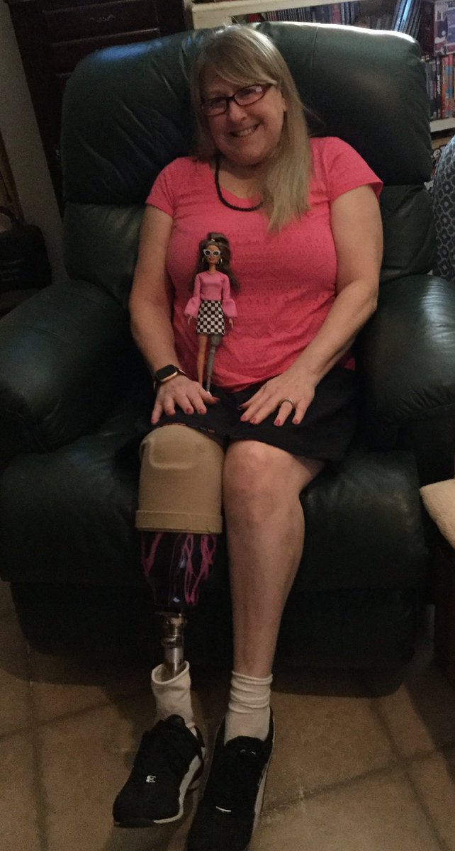 deborah_saffer's tweet photo. Well, I just got the call about my #prosthesis Next Thursday I get to pick it up and Walk out with it ‼️ My last 3 laminated sleeves. Pink Camo, Pink Sparkle, and Flowers. I’m so excited 😆 #RBK #Amputee #DisabilityTwitter #RecoveryGoals #believe #Hope #Independence #NeedToWalk https://t.co/0MZuMCqpPI