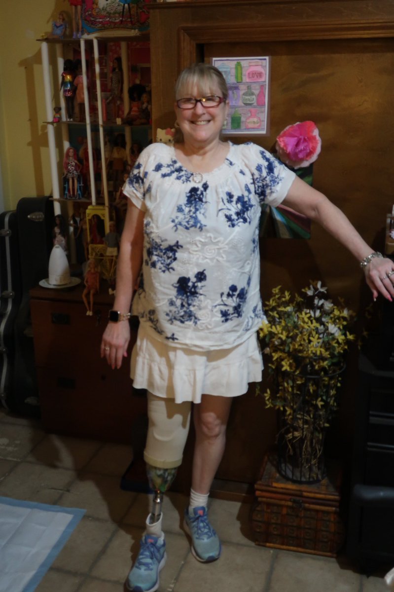 deborah_saffer's tweet photo. Well, I just got the call about my #prosthesis Next Thursday I get to pick it up and Walk out with it ‼️ My last 3 laminated sleeves. Pink Camo, Pink Sparkle, and Flowers. I’m so excited 😆 #RBK #Amputee #DisabilityTwitter #RecoveryGoals #believe #Hope #Independence #NeedToWalk https://t.co/0MZuMCqpPI