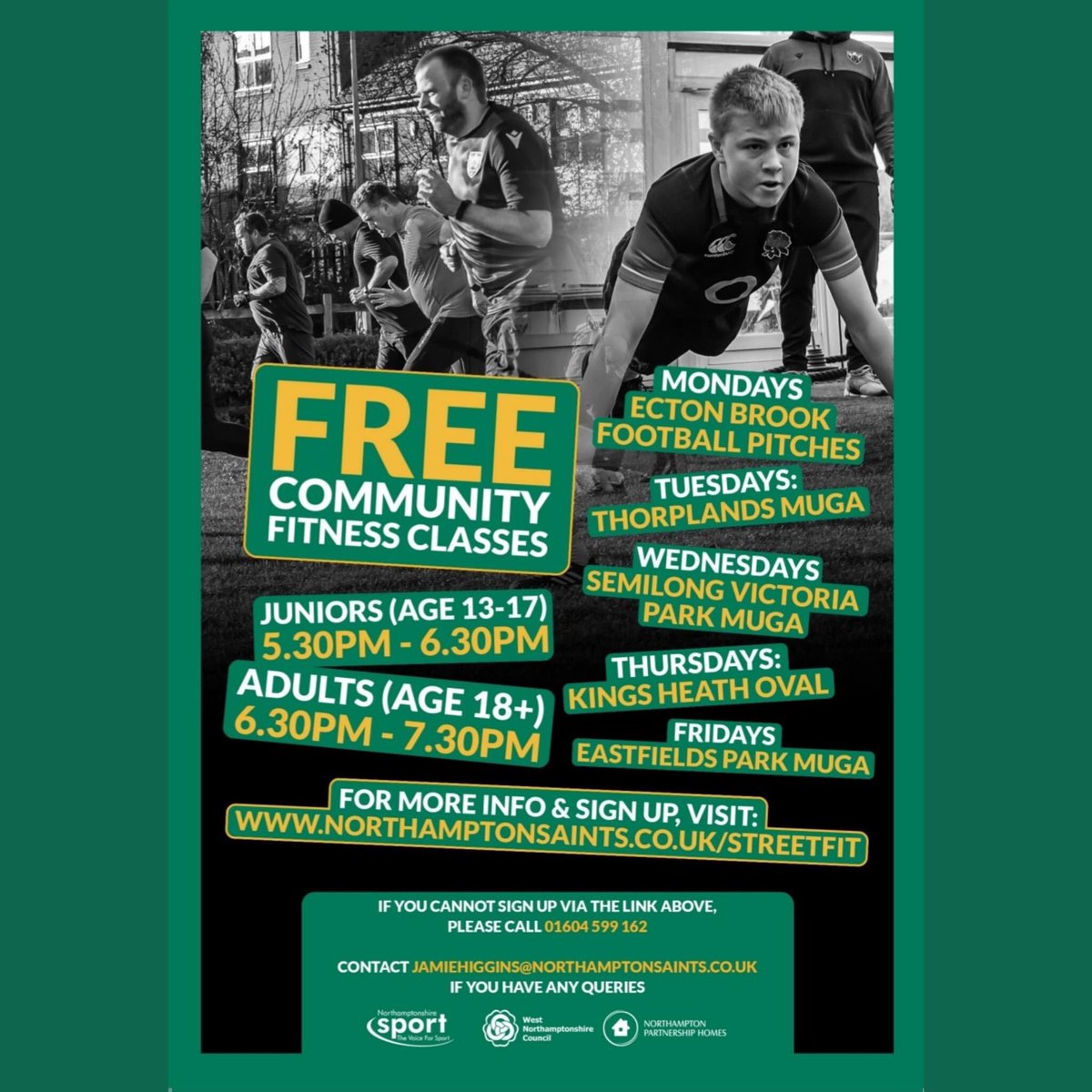MarkofStrength's tweet photo. “Street Fit” coming to Northampton from Monday 19th July. 💪🏼😁👍🏼

FREE Juniors and Adults sessions available. #fitnesslifestyle https://t.co/aRKO0LZV4j