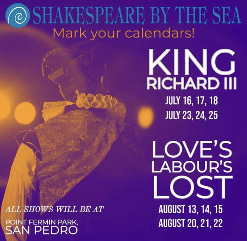 Happy opening to the cast &amp; crew of RICHARD III!! Make your plans to join us for our return to live, in-person theatre here: shakespearebythesea.org/wp/ #LAthtr #ShakespearebytheSea