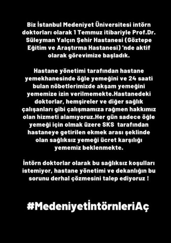 ativittta's tweet photo. İntörn doktor arkadaşlarımızın bu mağduriyeti hemen giderilmelidir. Gerçekten anlamakta zorluk çekiyorum neden konu buralara taşınmadan halledilemiyor? İnsanlara çalıştığı ortamdaki temel haklarını vermek bu kadar zor mu? 
Gerçekten geldiğimiz şu duruma yazık. https://t.co/DXhyLdBdGx