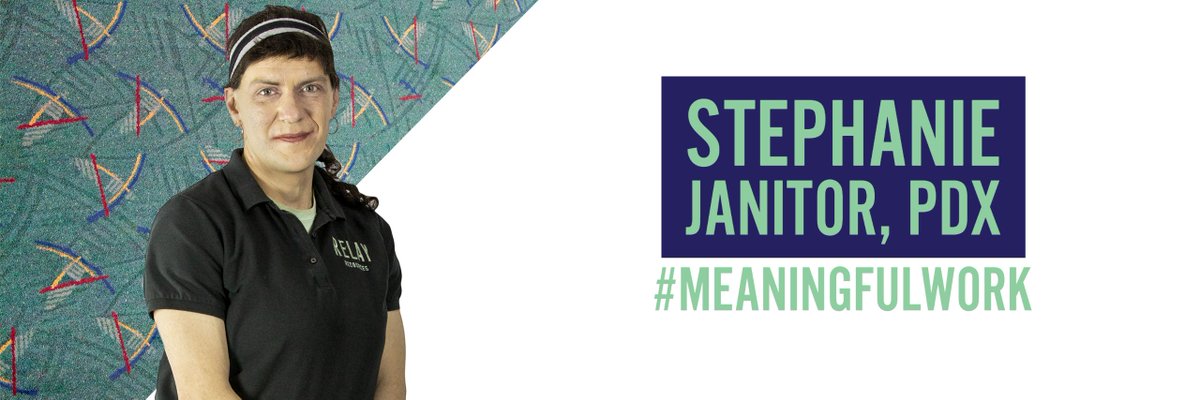 Meet Stephanie, a valued member of our Janitorial team and essential worker at #PDX. She’s proud to keep our airport safe &amp; clean for travelers and employees, and we’re proud of her too! Know someone seeking #MeaningfulWork and support to thrive? relayresources.org/careers/ #PDXproud