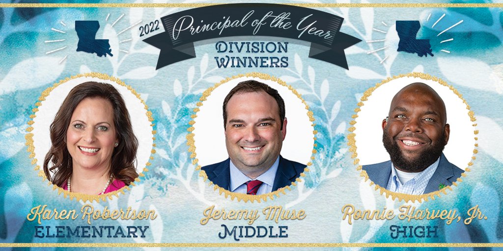 doelouisiana's tweet photo. Congratulations to Louisiana’s 2022 State Teacher and Principal of the Year overall and division-level winners! @DreamTeachersLA #LAExcellentEducators #ClassOf2022 https://t.co/2b00aCdjGQ