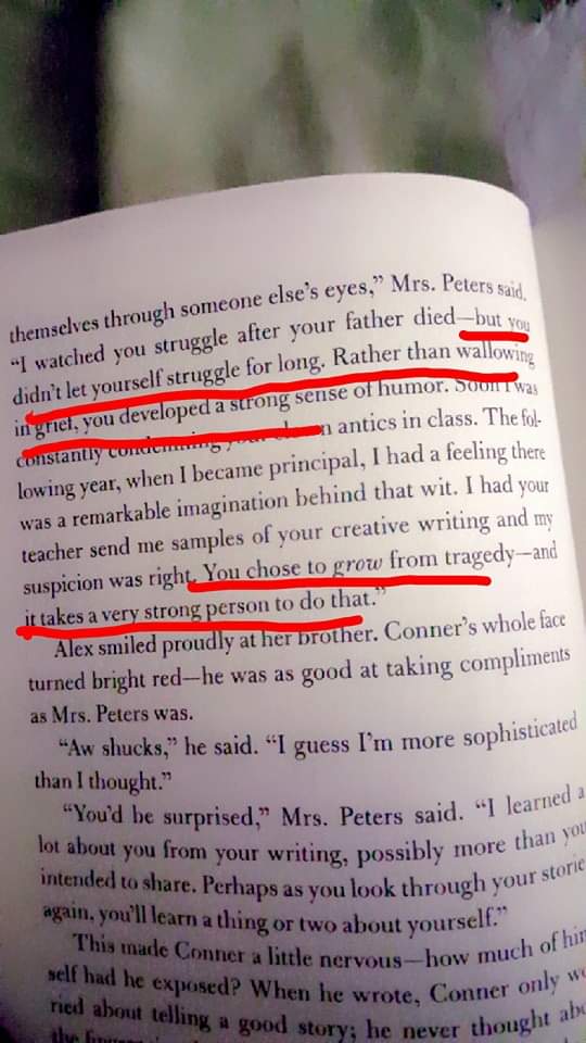 chillcolfer222's tweet photo. @chriscolfer this showed up in my fb memories today when I was reading #TLOS5! I love Mrs. Peters and the advice/pep talk she gave to Conner! I had a teacher like this when I was in school. She helped me out like this a lot, too! This makes me miss her.📚 https://t.co/R2GepIl4MM
