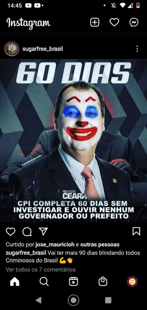 fernandes8810's tweet photo. CPI DO CIRCO o intuito é desestabilizar o governo federal nada mais, não acham e não vão achar nada!!!
#FechaACPI #CPIdoCirco #CPIdosVAGABUNDOS https://t.co/jbXWMufRHr