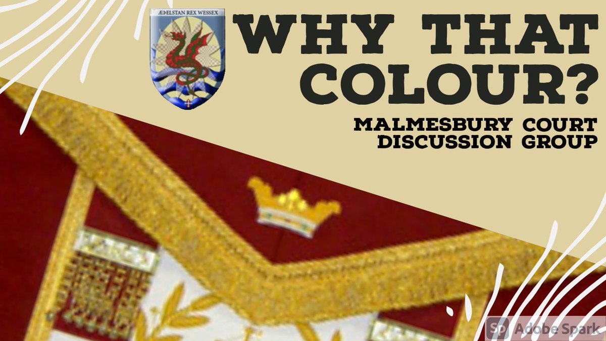 WessexAthelstan's tweet photo. Ever wondered why Masonic Aprons are the colour they are?
Malmesbury Court Discussion Group - 19 July @1930hrs. https://t.co/8CVS33NuXT