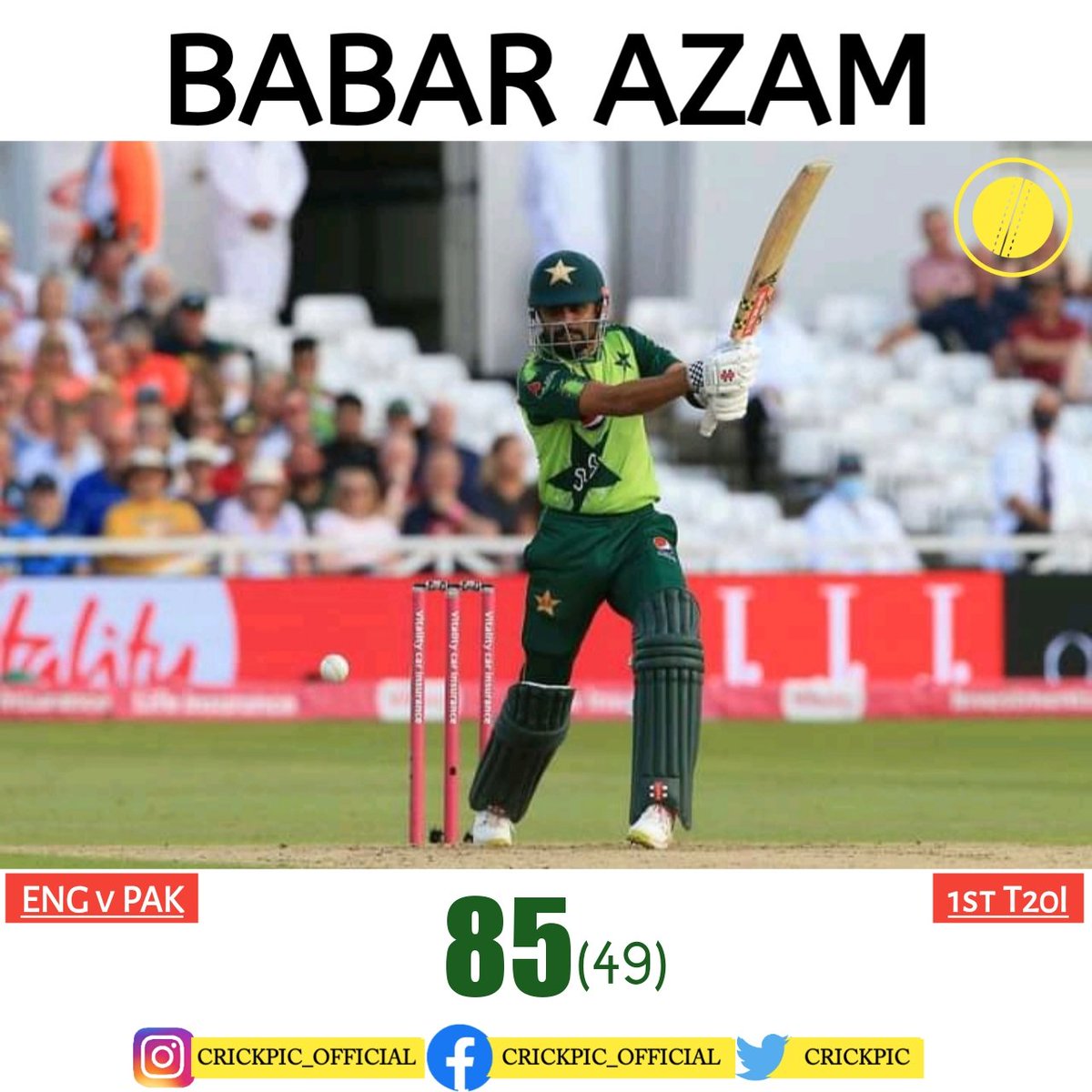 cric_pic's tweet photo. Brilliant, Fantastic, Classical, Superb Inning by Pakistani Skipper
#BabarAzam #EngvPak #CrickPic https://t.co/q3cGWqKzBE