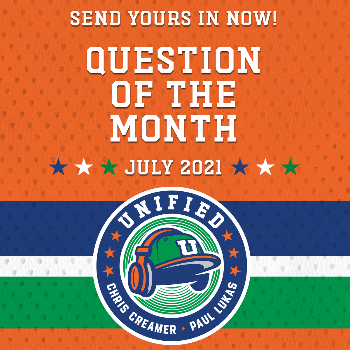 unifiedcast's tweet photo. It's that time again, Chris and Paul are ready to record a new episode! But before they do, they need a new question of the month from YOU!

Reply to this Tweet with your question and we might answer it on this month's episode of Unified! https://t.co/c3UHyMoeaH