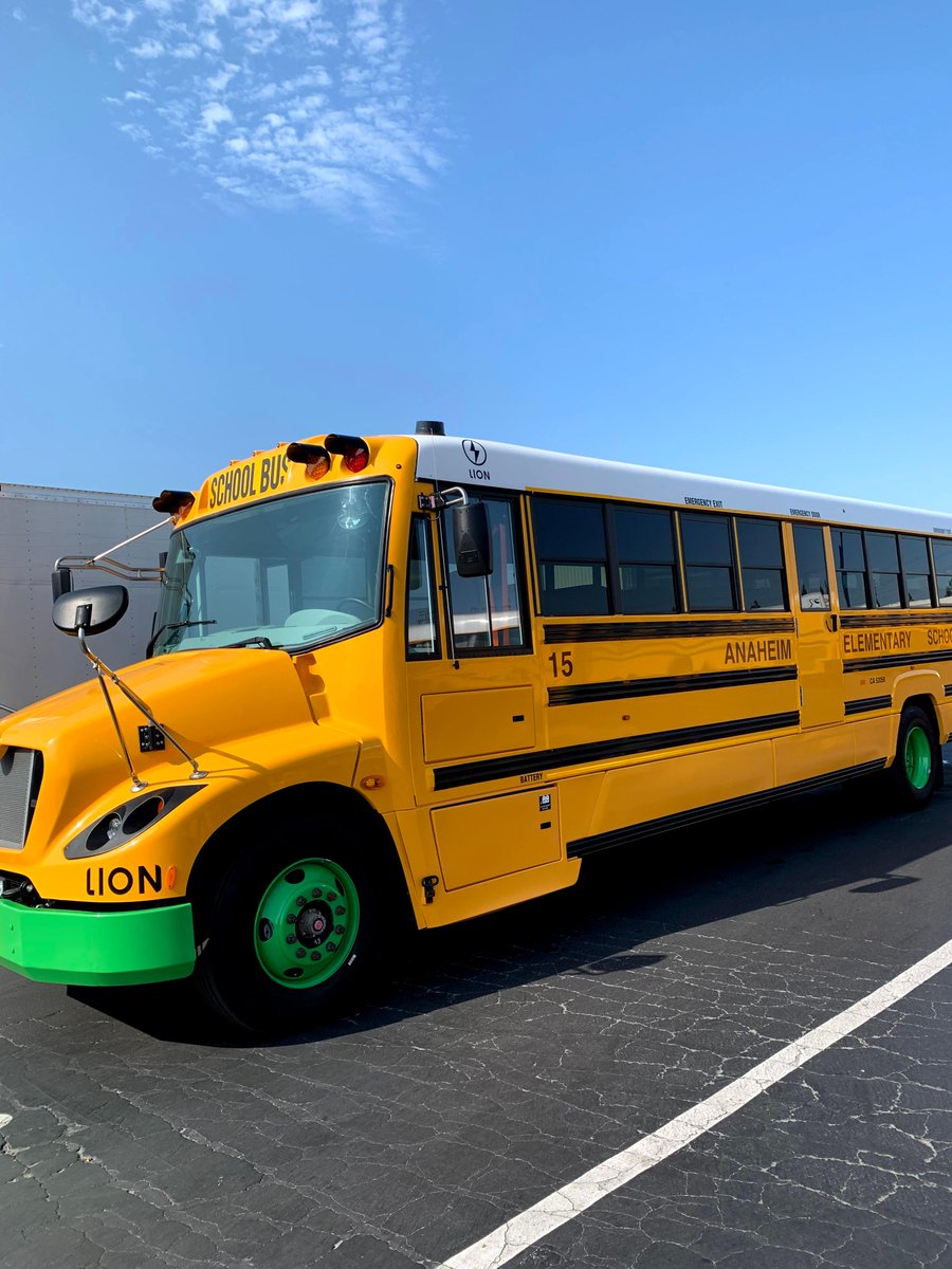 AnaheimElem's tweet photo. Our new Electric Busses are funded by California Energy Commission School Bus Replacement Program.  Today they are making their maiden voyage.  #CADrivesClean #Prop39 https://t.co/2Q5bgF0YAH