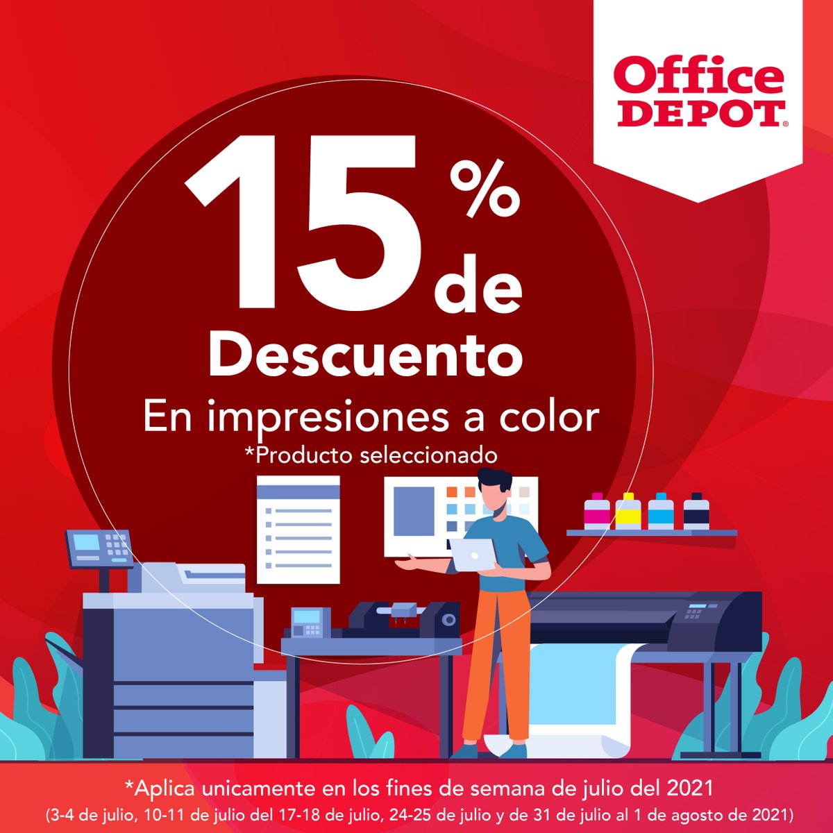 OfficeDepot Honduras в Twitter: „Aprovecha durante los fines de semana de  julio, tenemos promociones especiales en servicentro. ¡Ven a tu Office Depot  más cercano! Válido solo los fines de semana de julio