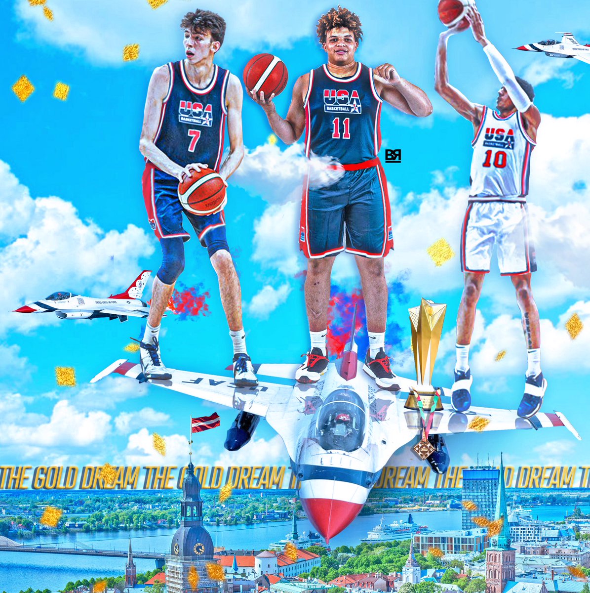 BenRetzlaff_23's tweet photo. I heard the USA needs players for the Olympics. Here’s three potential replacements…@ChetHolmgren @itzjunior34 @JonathanCDavis1! 

#teamusa #Tokyo2020 #dreamteamthrowback https://t.co/IDEYMXJ40E