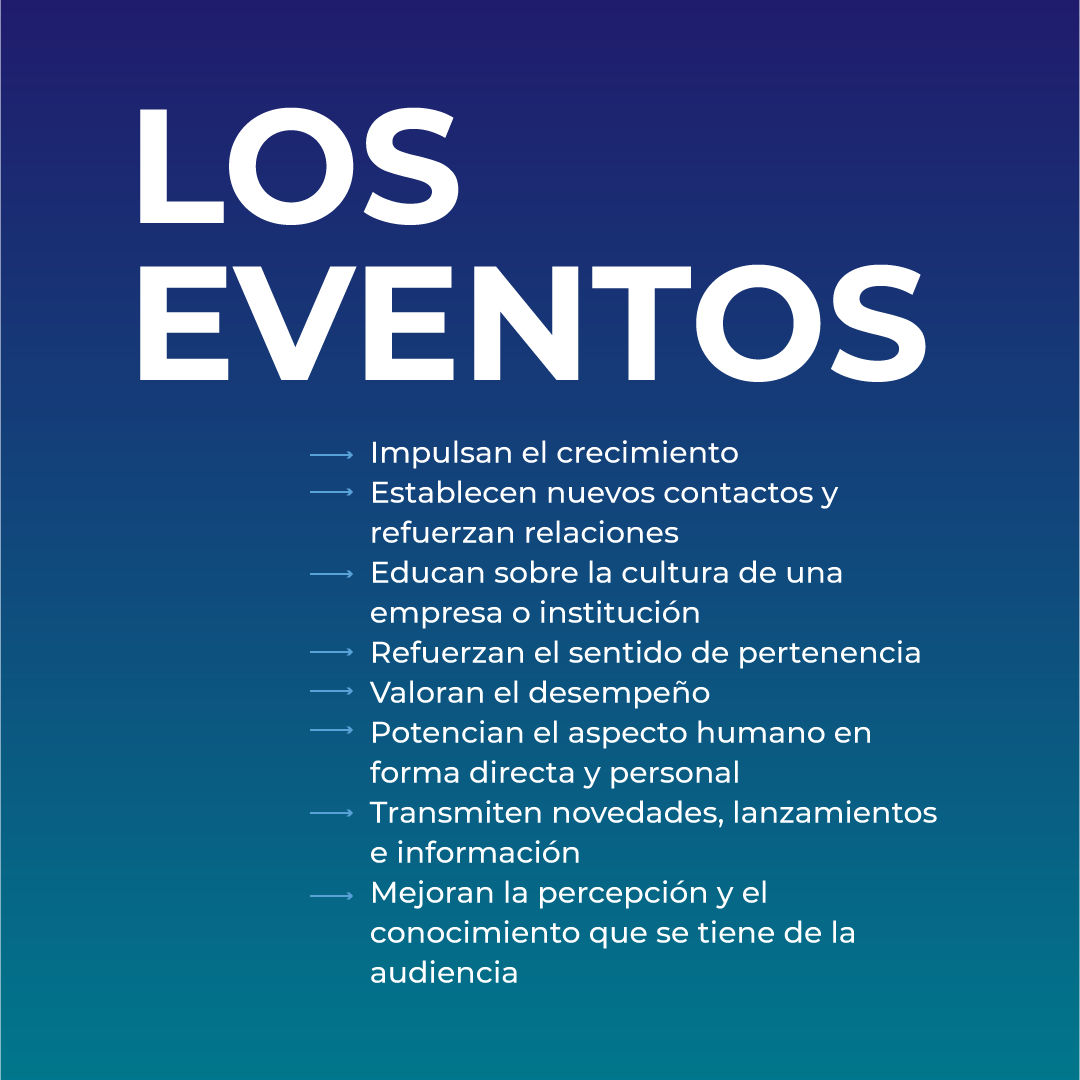 Beneficios de los eventos.

#SomosLaIndustria