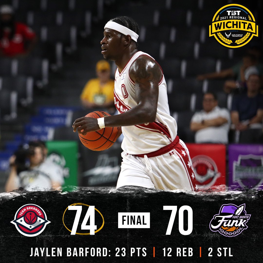 thetournament's tweet photo. BARFORD WAS BALLIN‼️‼️‼️

A double-double and a W! Team Arkansas is off to the next round. @TeamArkansasTBT https://t.co/UtNF0e8VwI