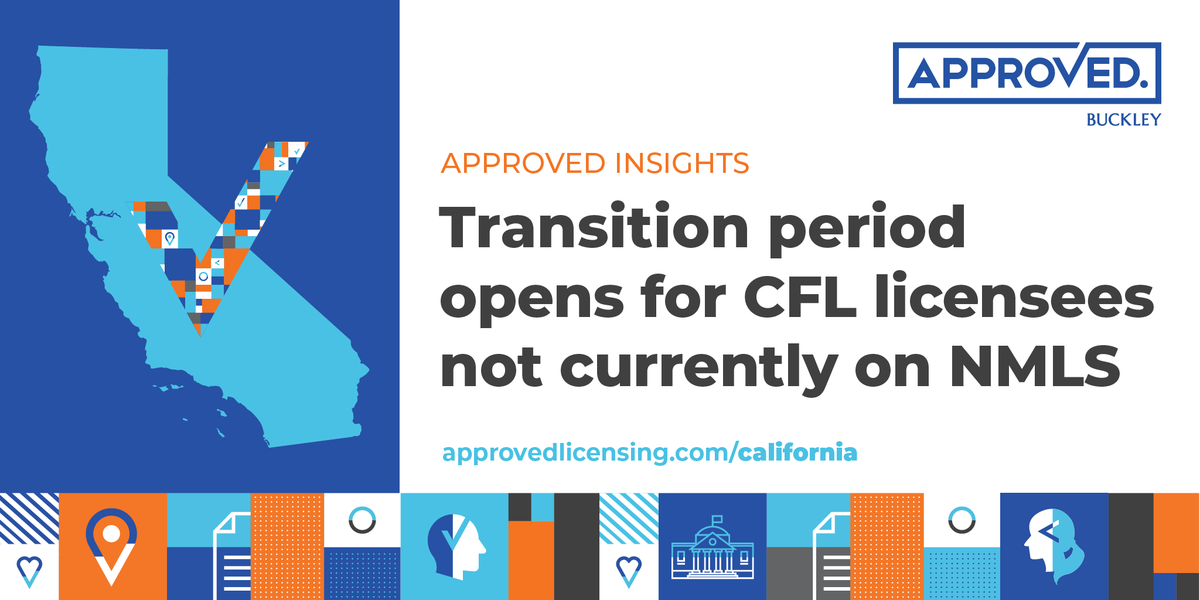 approvedlicense's tweet photo. The transition period has opened for CFL licensees not currently on NMLS. We take a look at what’s required, including an overview of the transition checklist and forms, tips for getting started, and where to find additional resources: https://t.co/wHutdS71ct https://t.co/KhF5iglqHO
