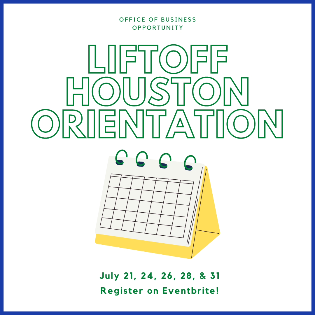 HoustonOBO's tweet image. Before you start your weekend, register for Liftoff Houston Orientation happening next week! Click the link below to RSVP.

#LiftOffHouston #HoustonOBO #HoustonLibrary #SmallBusiness #Startups #competition⁠ #Entrepreneurship #Orientation #EventBrite⁠

tinyurl.com/39rwczd8