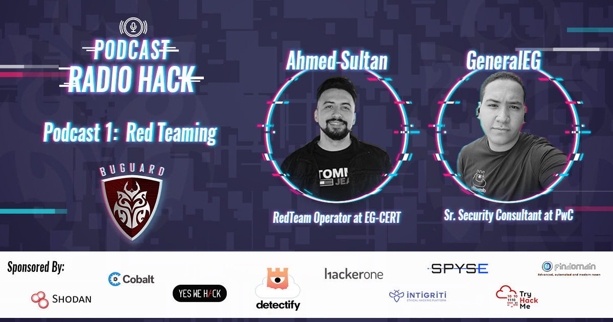 GeneralEG64's tweet photo. I just released the first episode of Radio Hack Podcast.

Talking with @0x4148 about his career path, first job and other topics and then we discussed "Red Teaming" in general then we answered a lot of questions and picked the 5 winners.

Link: https://t.co/LCoLFw6NUl
#RadioHack https://t.co/2wW7bF2nZk