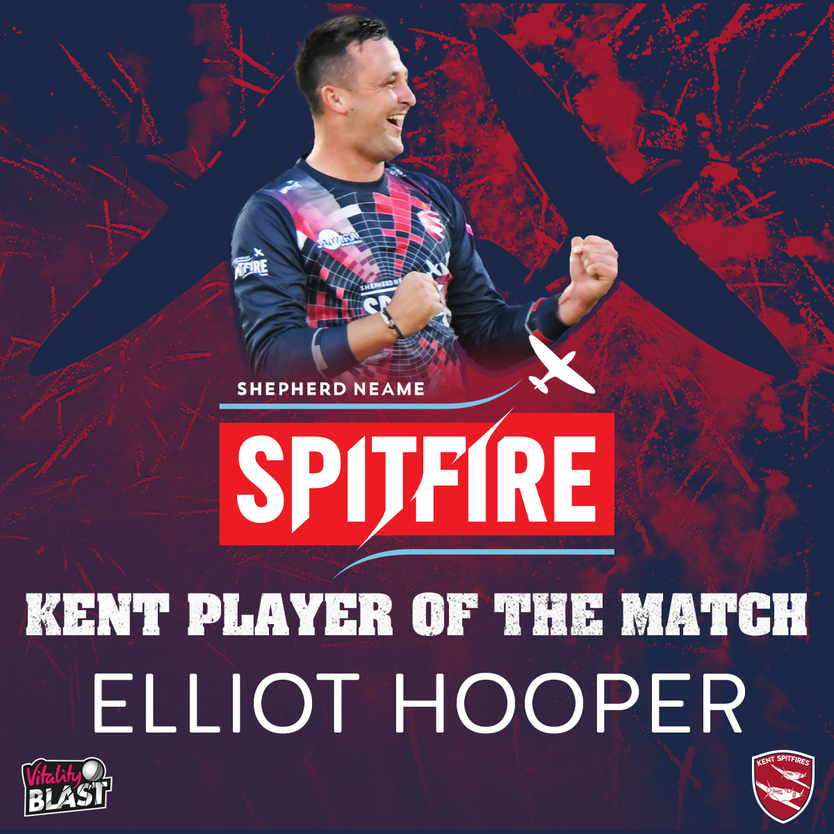 3⃣-2⃣4⃣ on his Kent Spitfires debut ✈️

The <a href="/spitfireale/">Spitfire</a> Kent Player of the Match: 𝐄𝐥𝐥𝐢𝐨𝐭 𝐇𝐨𝐨𝐩𝐞𝐫 👏👏👏