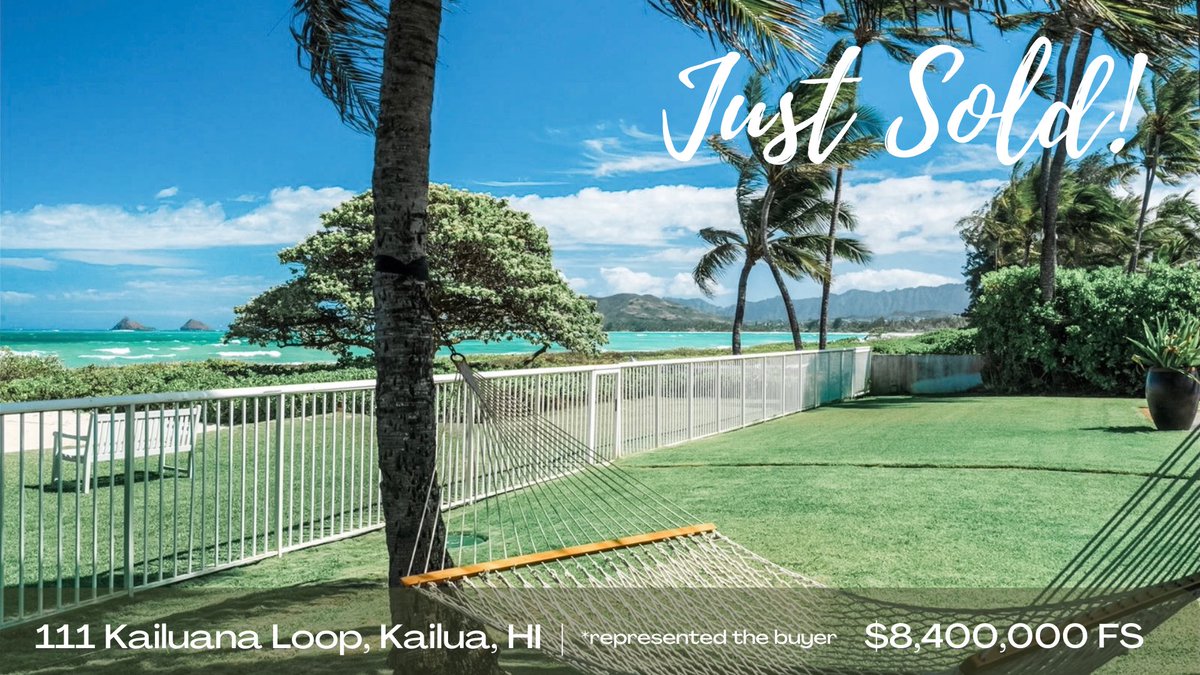 TracyAllenHI's tweet photo. ✨JUST SOLD!✨ 
111 Kailuana Loop, Kailua, HI *represented the buyer

Congrats to our wonderful Buyers on the purchase of this fabulous Kailua property! Wishing you all the best in your new home! 🥳🥂

6 bedrooms, 5 full + 1 half bath 
$8,400,000 FS https://t.co/q5rf34tHvt