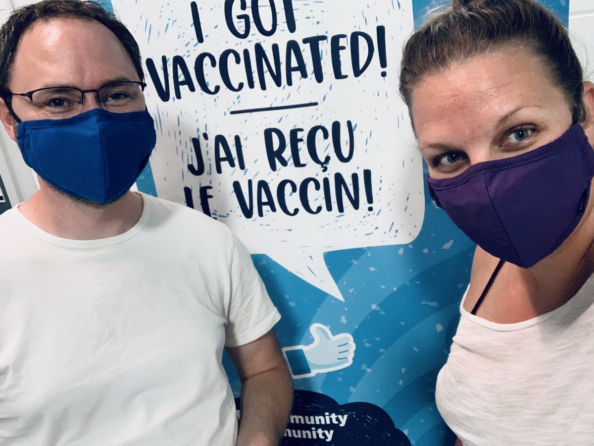 The couple that vaccinates together…. 

#CommunityImmunity #2ndDose #ThanksScience #ThanksHealthCanada