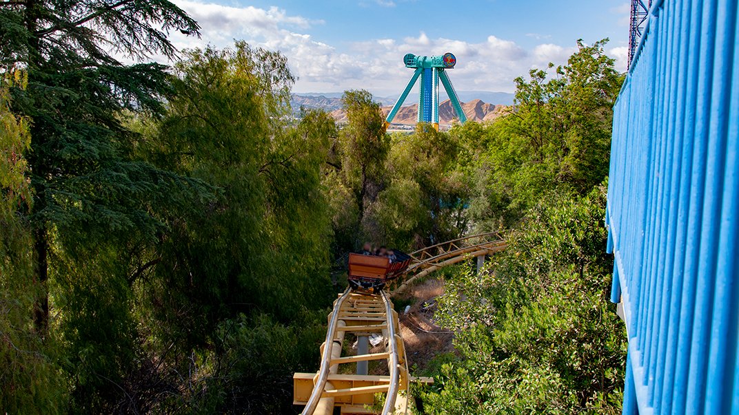 SFMagicMountain's tweet image. Today's #trivia on the sixes features the California classic Gold Rusher. Do you know the original track color before it was gold? 🤔🎢
#SixFlagsMagicMountain #ThrillCapitaloftheWorld #GoldRusher #FlashbackFriday
