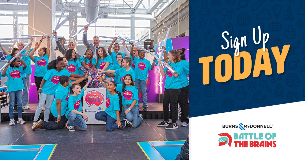 Like no other educational competition — <a href="/BurnsMcDonnell/">Burns & McDonnell</a> Battle of the Brains!
√ Project-based experiential learning
√ #STEM professionals as mentors
√ $155,000+ in grants
Sign up now for the Kansas City-area competition. hubs.li/H0SvT5H0 #BOTBKC