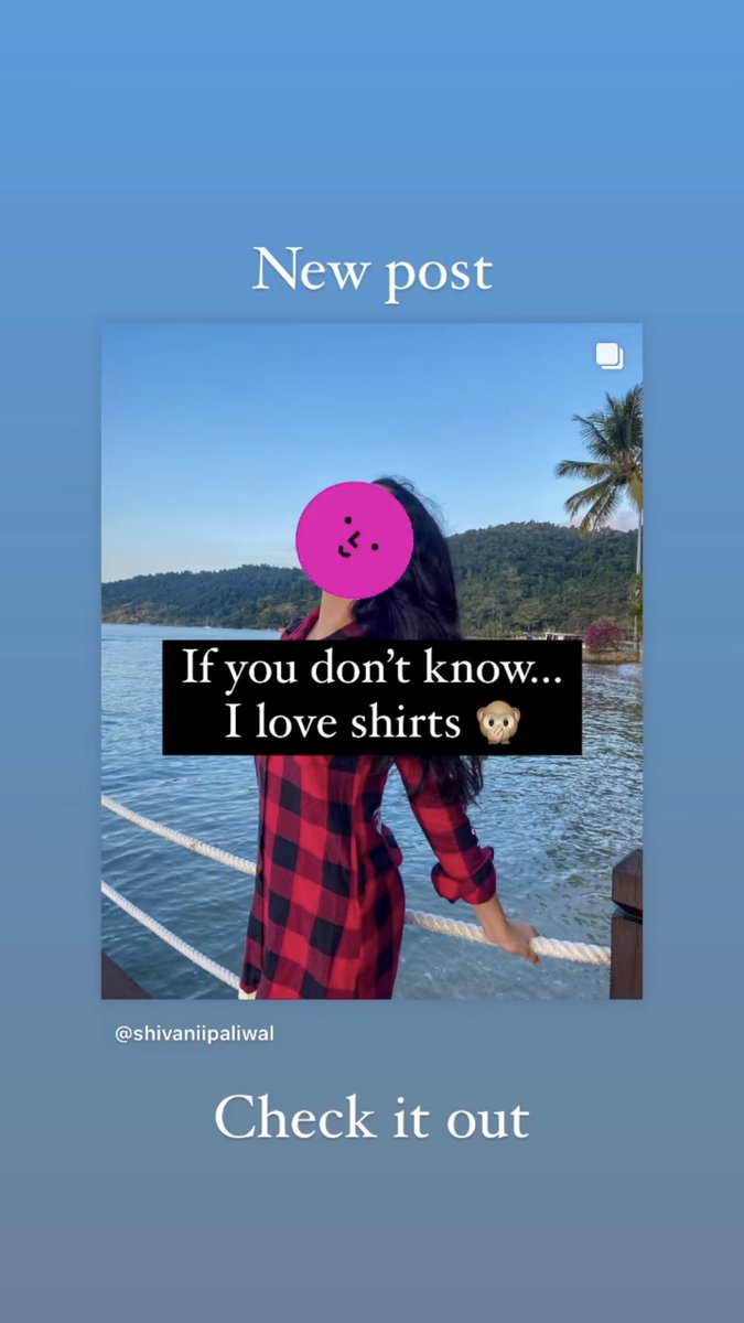 uniterslatam's tweet photo. 🎥| Shivani a través de stories de instagram: 

"Nueva publicación" 
"Si no lo sabes, me encantan las camisas" https://t.co/HnqRGz2N9I