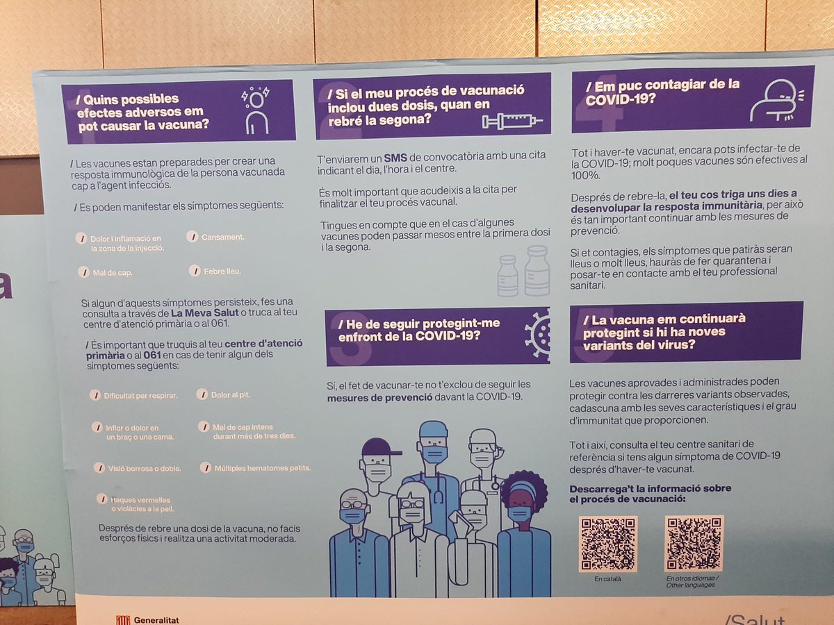 de_linguistica's tweet photo. Incluso en el punto de vacunación, toda la información está únicamente en catalán
La información "en otros idiomas" se puede descargar mediante un código QR https://t.co/wyLkO4FKAR