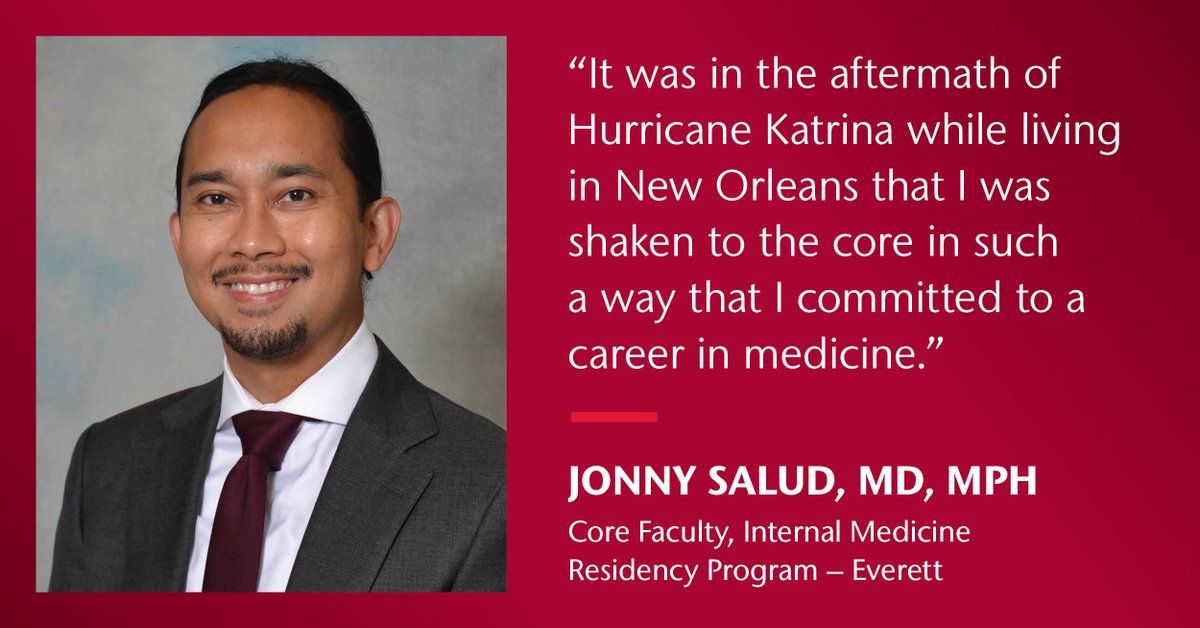 WSUMedicine's tweet photo. It's #WSUFacultyFriday 🎉 with Dr. Jonny Salud, core faculty member at our Internal Medicine Residency Program in #Everett.

Read more about his path to #medicine and his inspirations. ➡️ https://t.co/U4klw3jJom

#WSUMedicine | #WSUIMRes
#InternalMedicine | #Residency https://t.co/YF8wJUa2RE