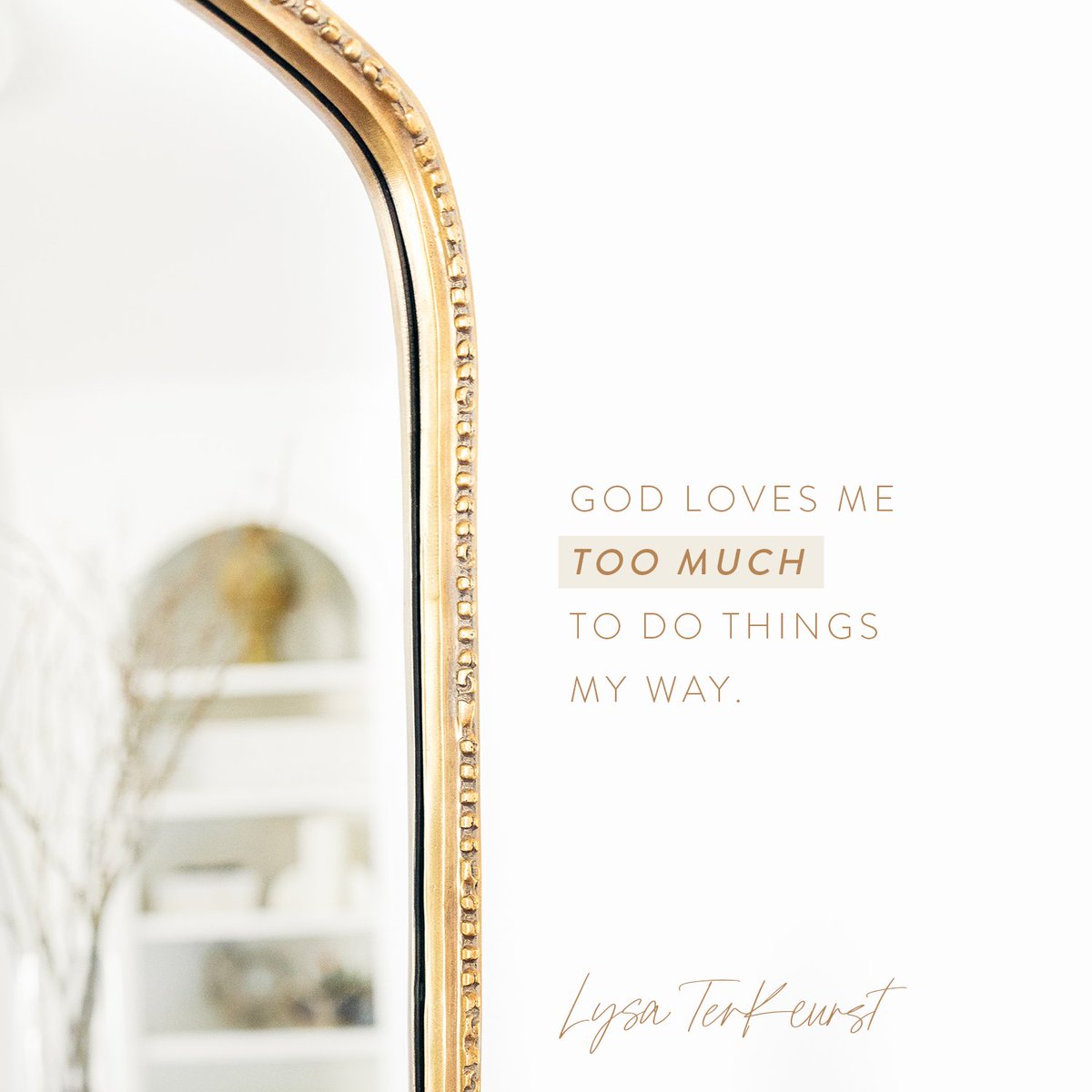 LysaTerKeurst's tweet photo. I often find myself suggesting to God all the ways He could surely fix my circumstances. But I’m learning that God loves me too much to do things my way. 

His plan is always better even if I can’t understand or see it clearly as it’s unfolding. https://t.co/Fe4GF1Frhs