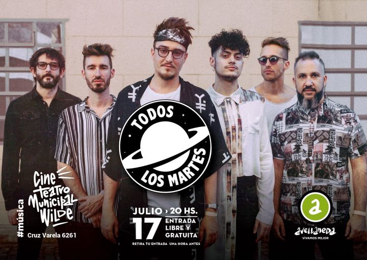 🎵 Sábado a las 20: Show en vivo de “Todos los Martes” La banda oriunda de Avellaneda se encuentra presentando su último trabajo “Av. del Sol”, un long play pronto a salir, donde reafirman su identificación con el rock argentino. #Volvimos🔥 #CulturaMdA🎶