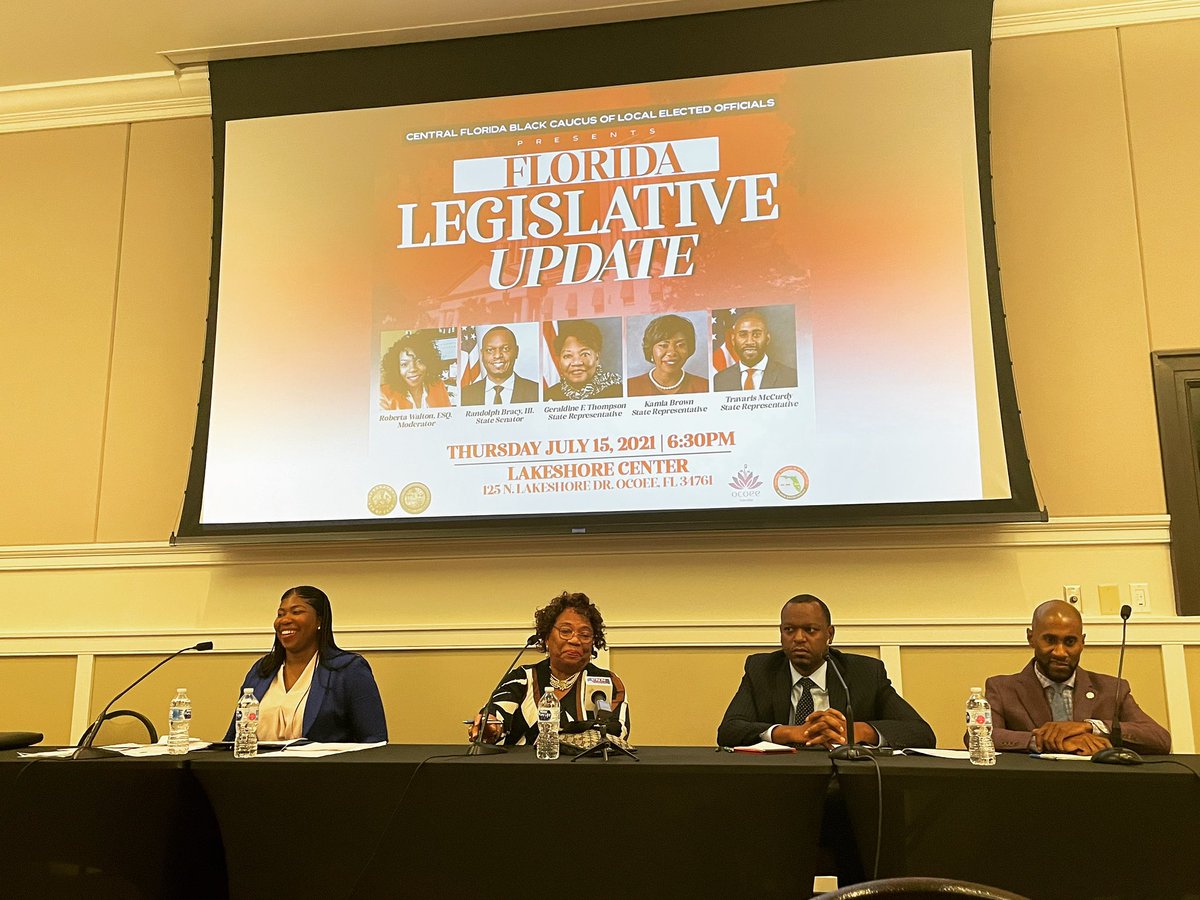 FutureEffectFL's tweet photo. Last night we had the pleasure of joining @RandolphBracy, @kamiabrownfl45, Geraldine Thompson, &amp; @repmccurdy for the Central FL Black Caucus legislative update. 

Thank you all for your hard work this session! We look forward to working with you on behalf of FL children in 2022! https://t.co/DJRn1j1sAF
