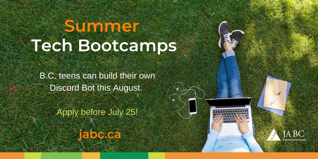 JA_of_BC's tweet image. Know a high school student interested in building an #InternetBot this summer? Our virtual Bootcamp is a perfect fit! But just a few spaces left-so apply asap! bit.ly/3BdccUL #JABC #YoungEntrepreneurs #E2Accelerator