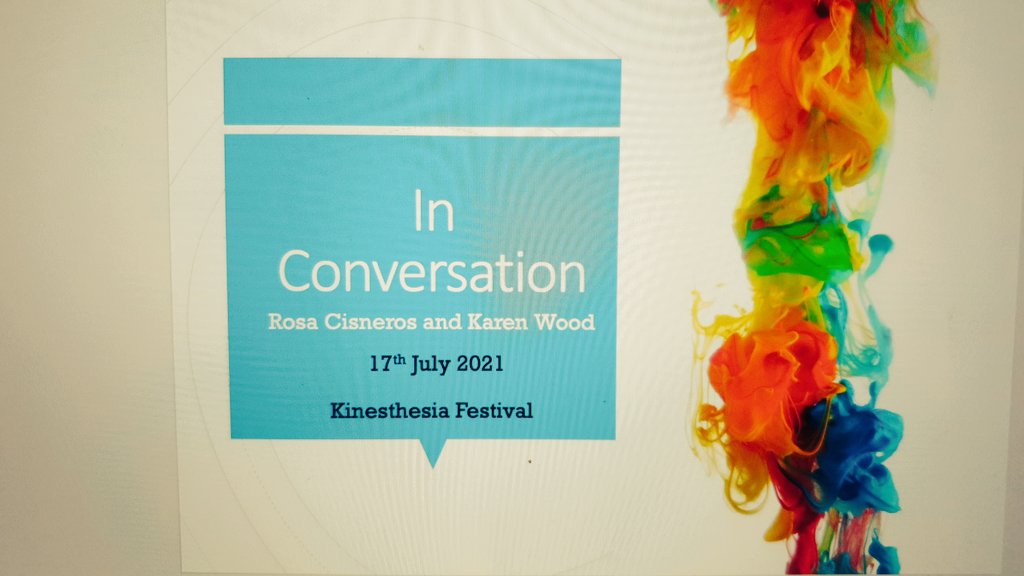 RosaSenCis's tweet photo. Preparing for this tomorrow at @ID__UK #Kinesthesia #Festival. Sitting down with  @karenwood30. Sat 5.30. ONLINE.  Incredible programme! #Screendance #Somatic https://t.co/jz6ete92jL
