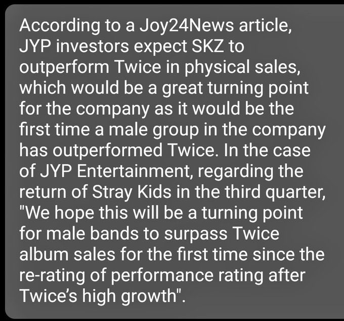 pjhsdoll's tweet photo. why does jype think their own girlgroup getting outperformed is a "great turning point for the company"? why do they want men to surpass twice so bad ? https://t.co/pAKxyIJMXY