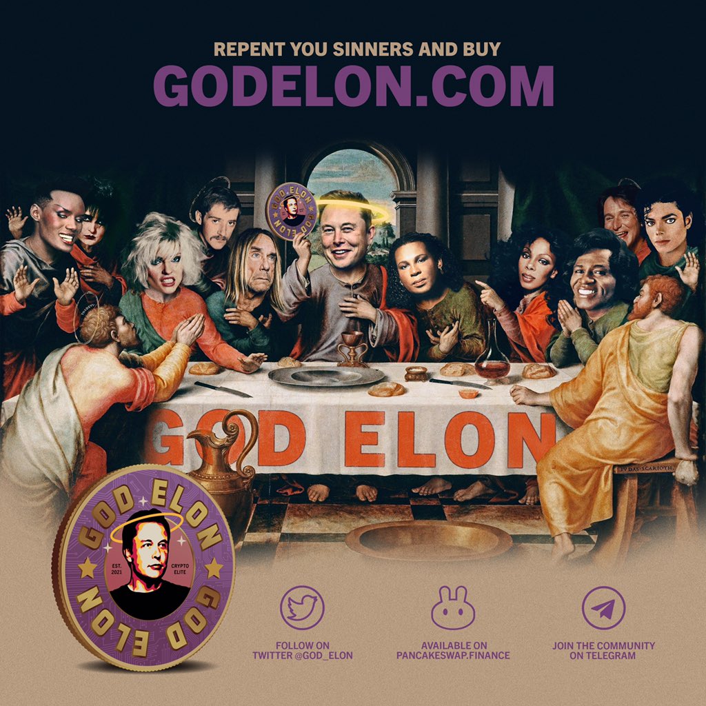 god_elon's tweet photo. Everyone knows @elonmusk is the God of #Crypto #GodElon #CryptoGod Bless my children https://t.co/pxjsCQurbk