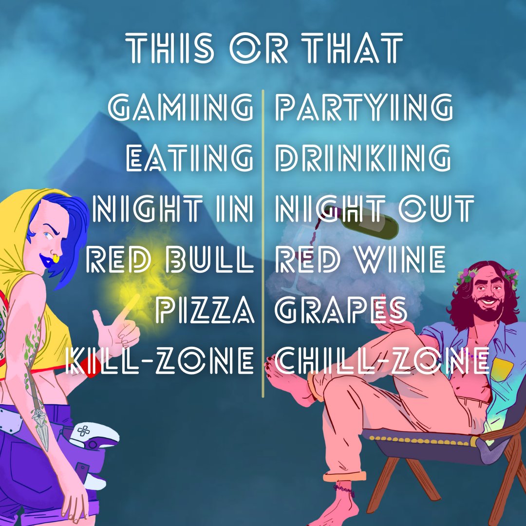 Do you hang out in the kill zone or the chill zone? Do you need to win or are you just here to have fun? 

Copy/paste &amp; share this image with your picks to let us know if you’re more of a Dionysus or an Athena!

#RuntoEscape