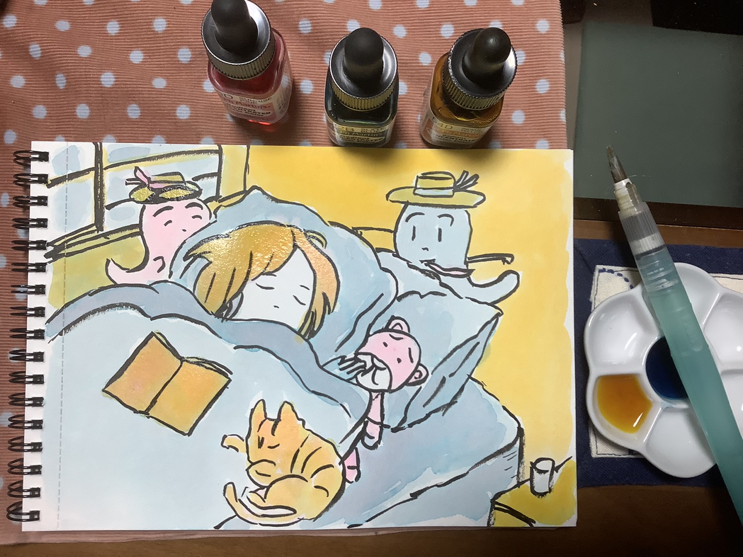 ムカゴンズ 絵本作家 7月17日 土曜日 おはようございます カラーインクでheikala カラーインク 初めて使いましたが いい感じです イラスト好きな人と繋がりたい 絵描きさんと繋がりたい 落書向上委員会 絵描きの輪 アトリエの系譜3 イラスト